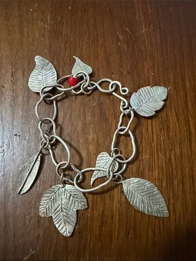 The GAP “RED” Campaign silver leaf bracelet